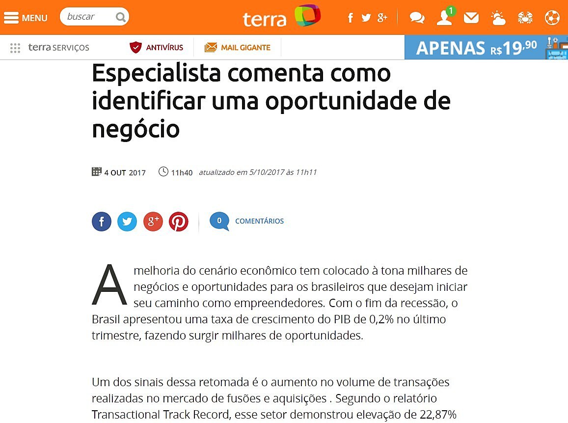 Especialista comenta como identificar uma oportunidade de negcio